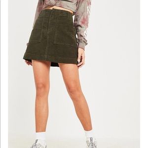 50% off through Friday! Bdg UO Velvet green skirt